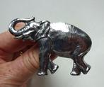 Vintage WWF verzilverd tinnen broche: olifant. 7 cm, Overige materialen, 4 tot 7 cm, Ophalen of Verzenden, Zo goed als nieuw