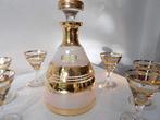 Art Deco Likeurset Booms glas, goud/gesatineerd, Antiek en Kunst, Antiek | Glas en Kristal, Ophalen of Verzenden