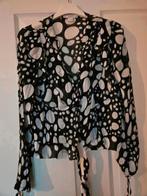 Mooie blouse voile zwart wit van Sao Paulo maat 38, Ophalen of Verzenden, Zo goed als nieuw, Maat 38/40 (M), Zwart
