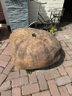 Maaskei met gat voor fontein, Tuin en Terras, Waterpartijen en Fonteinen, Ophalen, Zo goed als nieuw, Overige materialen, Fontein