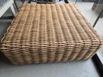 Poef, grof wicker, met kussen., Ophalen