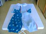 2del pietenpak blauw/wit met witte kraag mt 116/122, Ophalen of Verzenden, Zo goed als nieuw