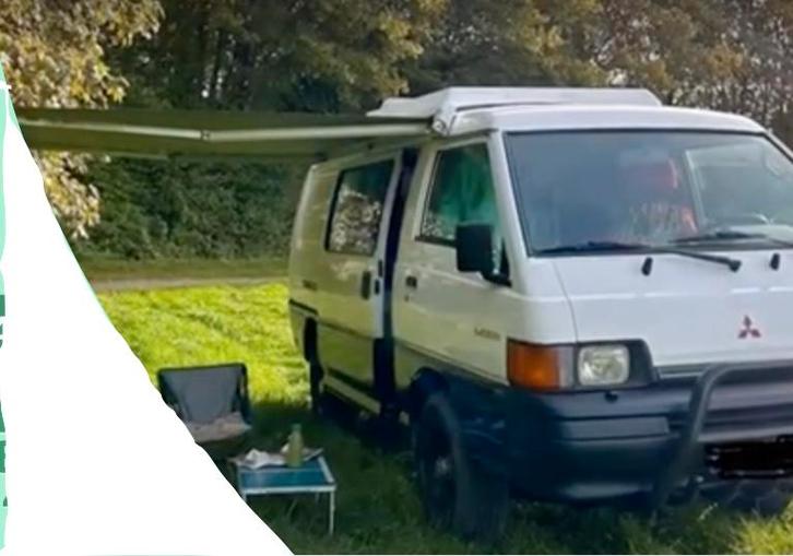 CAMPER: Mitsubishi L300 2.5 TD PV Long 4WD 1999, Caravans en Kamperen, Campers, Particulier, tot en met 2, Buscamper of Camperbus