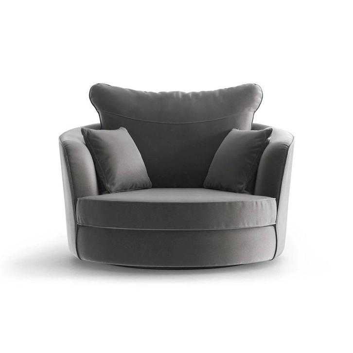 Haluta - Fauteuil Veronica - 125x125x80 - Draaibaar - Grijs, Huis en Inrichting, Fauteuils