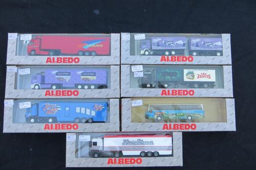 7 Albedo vrachtwagens 1 : 87 HO in OVP modelspoor, Hobby en Vrije tijd, Modelauto's | 1:87, Zo goed als nieuw, Bus of Vrachtwagen