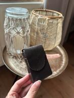 Donkerbruine sigaretten etui / sigaretten houder van leer, Ophalen of Verzenden