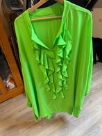 Only-M appeltjes groen roezel blouse met lange mouw( 54), Kleding | Dames, Grote Maten, Ophalen of Verzenden, Zo goed als nieuw