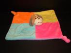 ZEEMAN HOND  KNUFFELDOEK VELOURS ROZE/BLAUW/ORANJE/GEEL MET, Nieuw, Hond, Ophalen of Verzenden