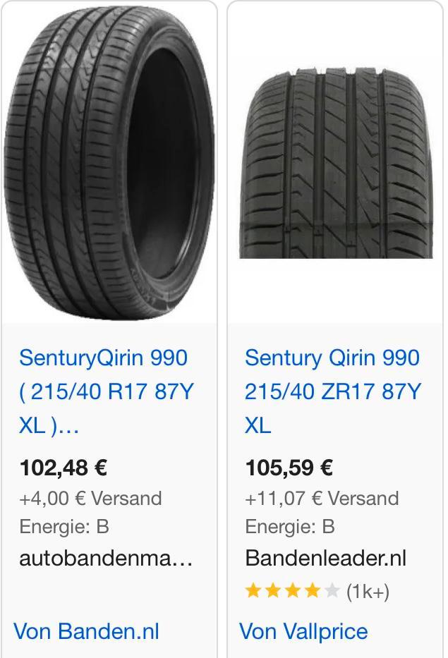 Zomerbanden 215/40/17  DOT 23/24, Auto-onderdelen, Banden en Velgen, Band(en), Zomerbanden, 17 inch, 215 mm, Personenwagen, Gebruikt