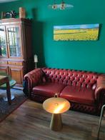 Chesterfield bank oxblood red, Huis en Inrichting, Ophalen, Gebruikt, Chesterfield, Driepersoons