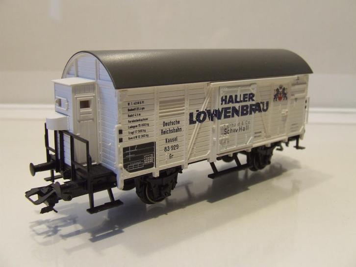 MARKLIN 4678 DRG gesloten goederenwagen, "HALLER LOWENBRAU",, Hobby en Vrije tijd, Modeltreinen | H0, Nieuw, Wagon, Gelijkstroom of Wisselstroom