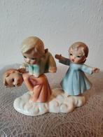 Prachtig vintage beeldje van engeltjes van biscuitporselein, Antiek en Kunst, Antiek | Porselein, Verzenden