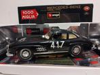 Mercedes Benz 300SL #417 Mille Miglia zwart Bburago 1:18 KRD, Hobby en Vrije tijd, Modelauto's | 1:18, Ophalen of Verzenden, Zo goed als nieuw