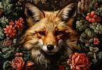 Vos met bloemen fotobehang - Ook op maat - Muurdeco4kids, Verzenden, Natuur, bosdieren, vos,