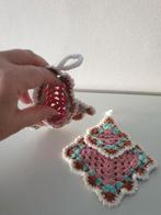 Gehaakte (bestek) houders. Gehaakte zakjes. 20x14 cm., Ophalen of Verzenden, Zo goed als nieuw, Wit