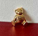Vintage goudkleurige teddybeer sjaalclip, Ophalen of Verzenden, 4 tot 7 cm, Goud, Overige materialen