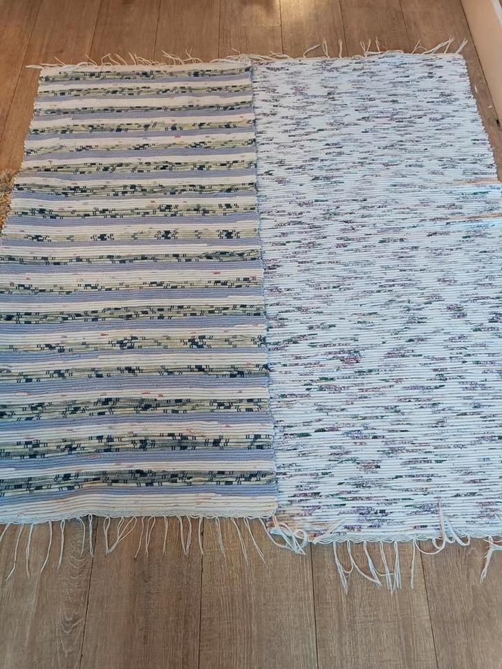 2 katoenen vloerkleedjes Ibiza stijl, Huis en Inrichting, Stoffering | Tapijten en Kleden, Zo goed als nieuw, 50 tot 100 cm, 50 tot 100 cm