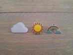 3 mooie pins van een Wolk, Zon en Regenboog te koop, Verzamelen, Speldjes, Pins en Buttons, Ophalen of Verzenden, Nieuw, Overige onderwerpen