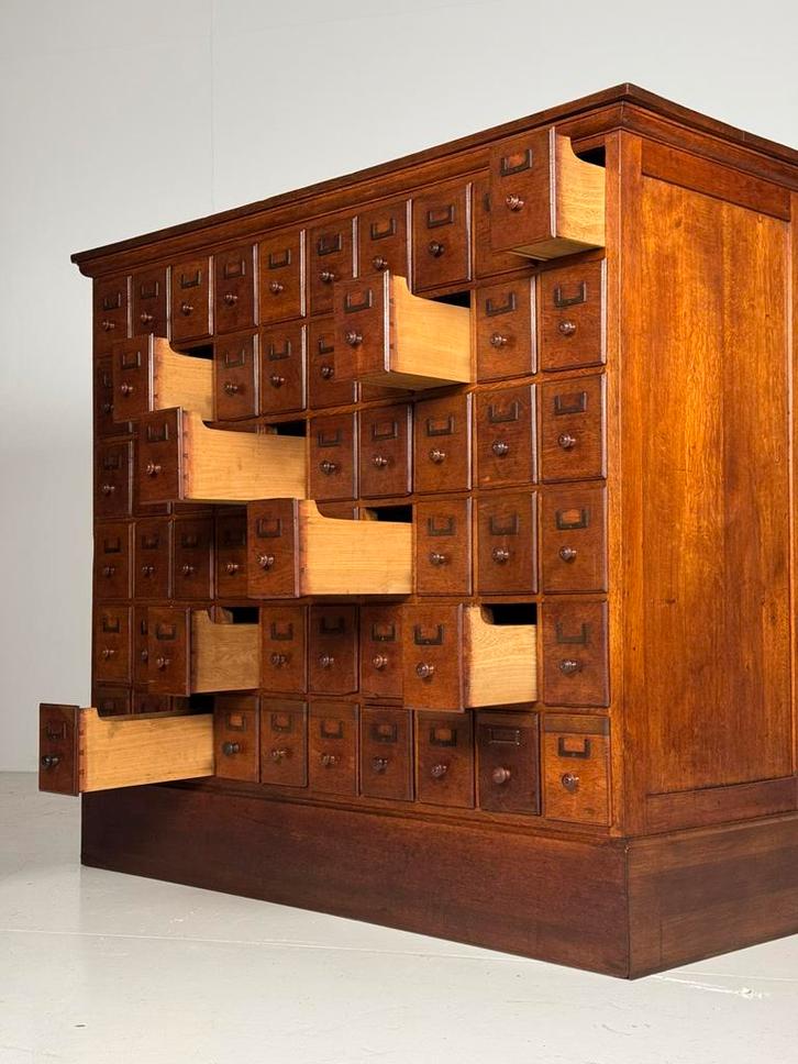 Apothekerskast ladekast eiken antiek groot, Huis en Inrichting, Kasten | Ladekasten, Zo goed als nieuw, Minder dan 100 cm, 25 tot 50 cm