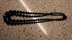 mooie zwarte glazen ketting, Ophalen of Verzenden, Gebruikt, Zwart, Overige materialen