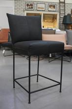 4 luxe barstoelen FORWARD Jess Design metaal leer zwart