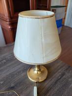 Koperkleurige Tafellamp met Witte Kap, Ophalen, Gebruikt, Vintage, Metaal