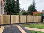 Schutting Vurenhout met antraciet beton, Ophalen, Nieuw, Hout
