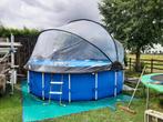 Zwembad + koepel + grote Intex pomp + verwarmingsmatten, Tuin en Terras, Zwembaden, Gebruikt, Rond, 300 cm of meer, Ophalen