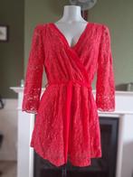 Rinascimento rode kanten jumpsuit L gratis verz, Verzenden, Zo goed als nieuw, Rood, Rinascimento