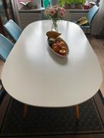 Flex Eetkamertafel Ovaal - Wit/Eiken - 200x100, Huis en Inrichting, Tafels | Eettafels, Ophalen, Gebruikt, 50 tot 100 cm, Vijf personen of meer