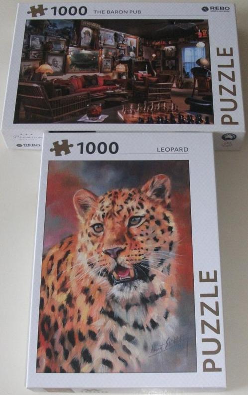 Diverse *** PUZZELS REBO *** 2 stuks, Hobby en Vrije tijd, Denksport en Puzzels, Zo goed als nieuw, Legpuzzel, 500 t/m 1500 stukjes