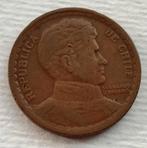 1 Peso 1943 Chile Oude Vintage Munt WO2 Zuid Amerika Schaars, Postzegels en Munten, Munten | Amerika, Ophalen of Verzenden, Zuid-Amerika