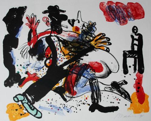 Anton Martineau - Litho: Tango - 1998, Antiek en Kunst, Kunst | Litho's en Zeefdrukken, Ophalen of Verzenden