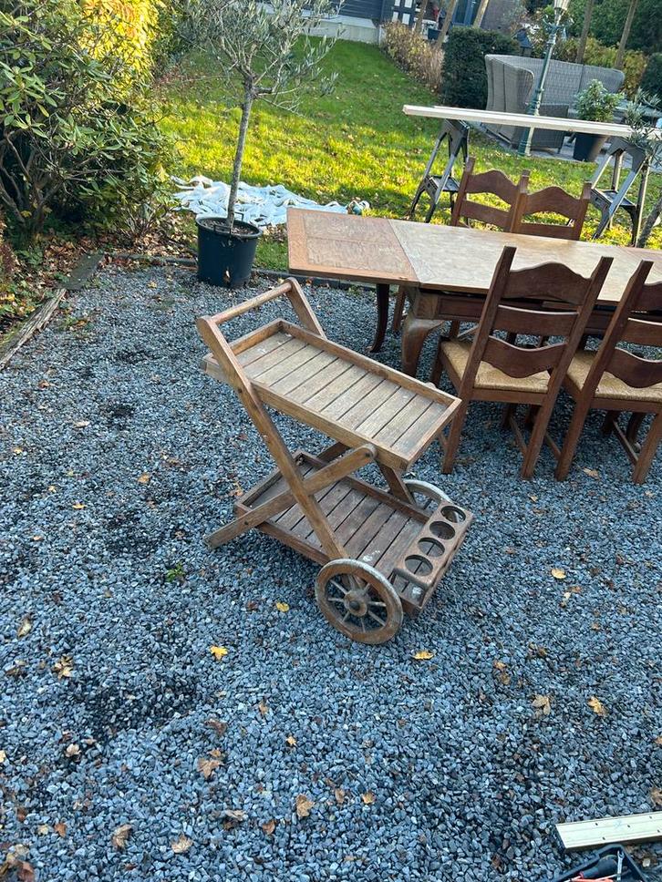 Houten serveerwagen / theewagen, Huis en Inrichting, Overige Huis en Inrichting, Gebruikt, Ophalen