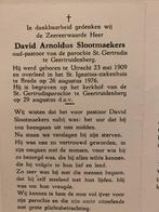 pastoor Slootmaekers 1909 Utrecht 1976 Breda Geertruidenberg, Ophalen of Verzenden, Bidprentje