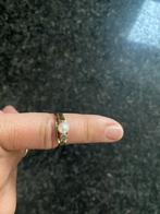 Gouden ring met parel, Ophalen, Gebruikt, Kleiner dan 17, Dame