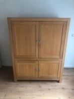 Massief Eiken Bureaukast + TL-lamp, Antiek en Kunst, Antiek | Meubels | Kasten, Ophalen