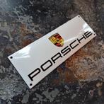 Emaille Schild PORSCHE Dealer Reclamebord Logo Wapen Oud Wit, Verzamelen, Merken en Reclamevoorwerpen, Ophalen of Verzenden, Gebruikt