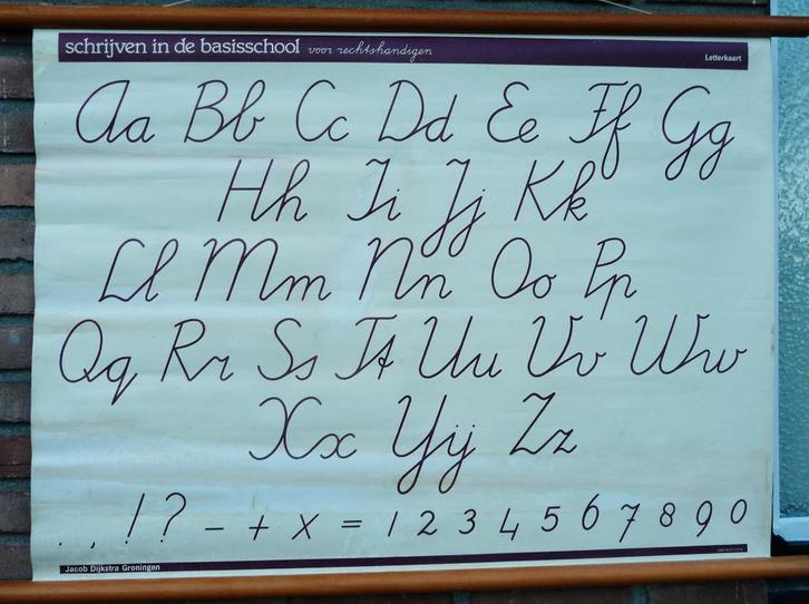 Mooie letterkaart, Antiek en Kunst, Antiek | Schoolplaten, Huis en Tuin, Ophalen of Verzenden