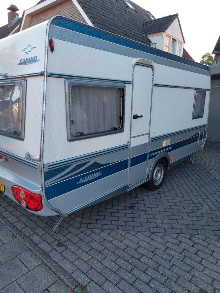 Fendt Saphir 470 TFB - 2001 met mover en voortent, Caravans en Kamperen, Caravans, tot en met 4, 1000 - 1250 kg, Standaardzit