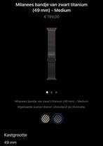 Apple Watch Ultra bandje Black Titanium Milanese Loop M 49mm, Apple Watch ⌚️, Zwart, IOS, Nieuw