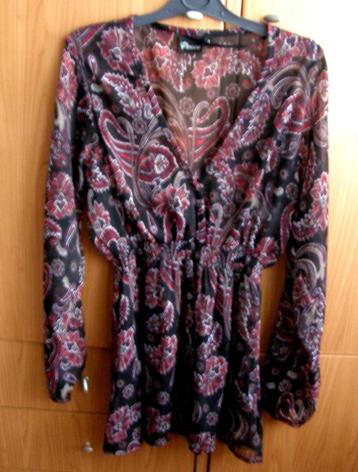 Mooie Pescara tuniek blouse met elastiek in de taille maat L beschikbaar voor biedingen