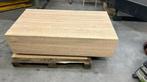 Robuuste eikenfineer salontafel showroommodel, Ophalen, 100 tot 150 cm, 50 tot 100 cm, Zo goed als nieuw