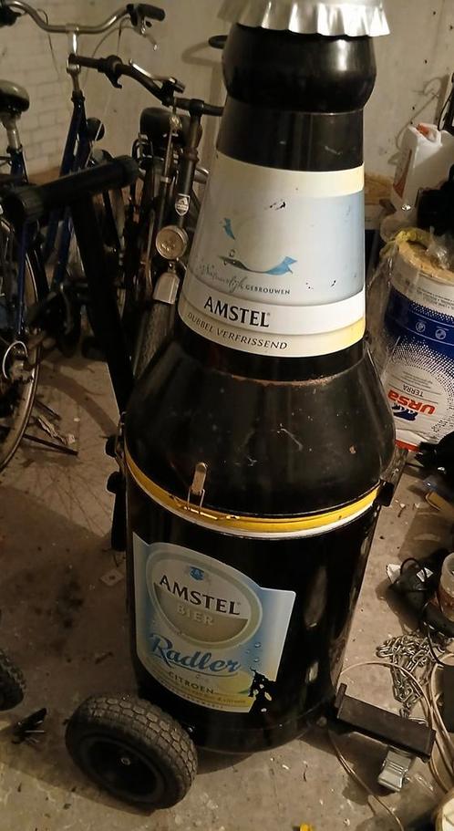 Mobiele amstel radler barbecue met koelton, Tuin en Terras, Barbecue-accessoires, Zo goed als nieuw, Ophalen
