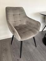 3x Eetkamerstoel Emparla velvet lichtgrijs (Zgan), Huis en Inrichting, Stoelen, Ophalen, Zo goed als nieuw, Grijs, Drie