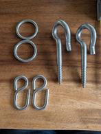 Schroefhaken, Ringen & S-haken - RVS - Schommel haken, Ophalen, 50 tot 100 mm, Gebruikt, Schroeven