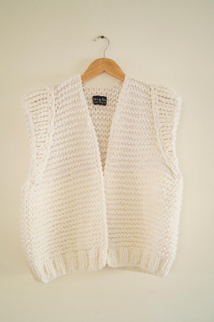 KIRO BY KIM Gilet 100% Origineel One Size, Verzenden, Zo goed als nieuw, Maat 38/40 (M), Wit