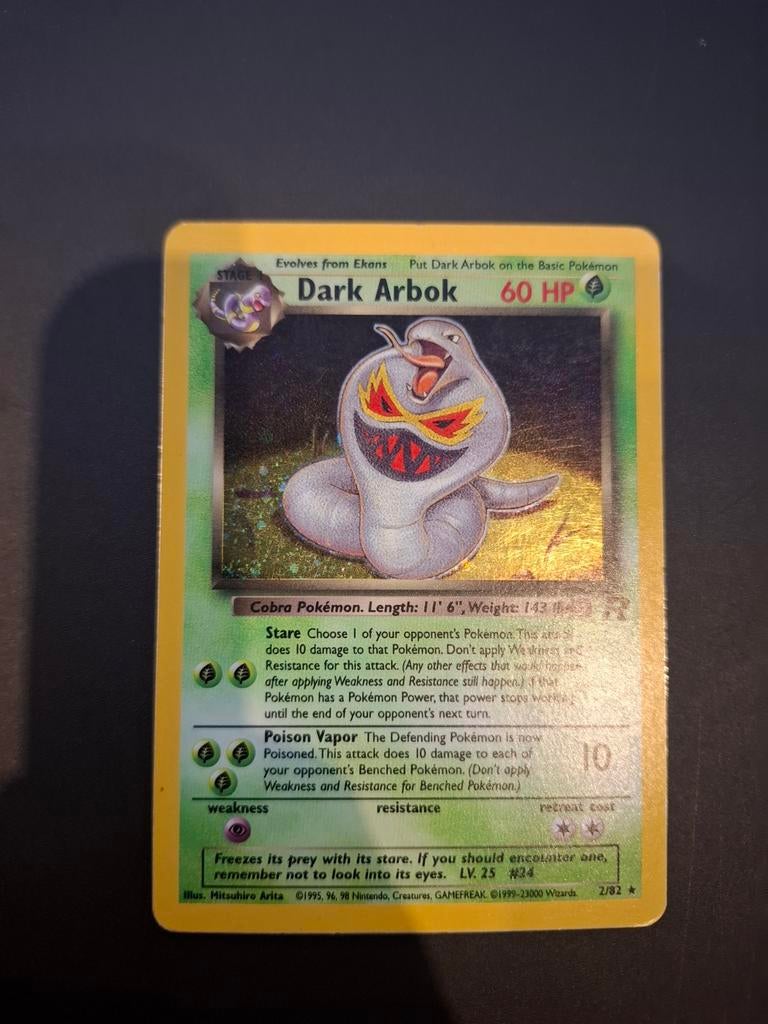 Dark Arbok Team Rocket 2/82 Holo LP, Ophalen of Verzenden, Gebruikt, Losse kaart, Foil
