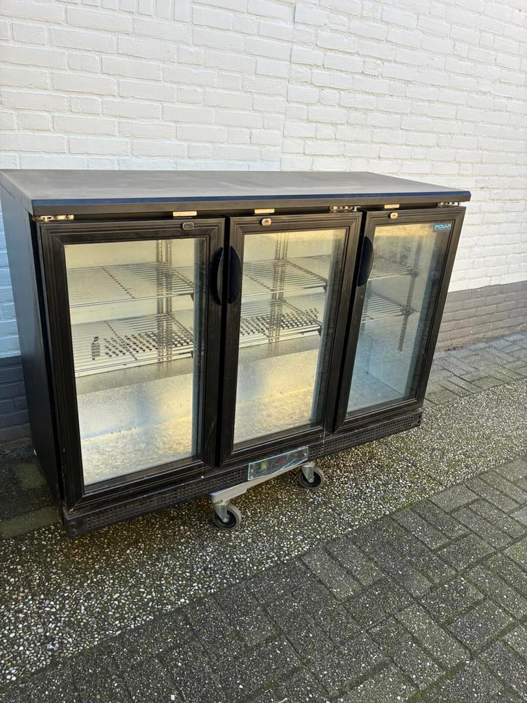 Mooie grote 3 deurs koelkast met glazen deur, Huis en Inrichting, Barren, Ophalen of Verzenden