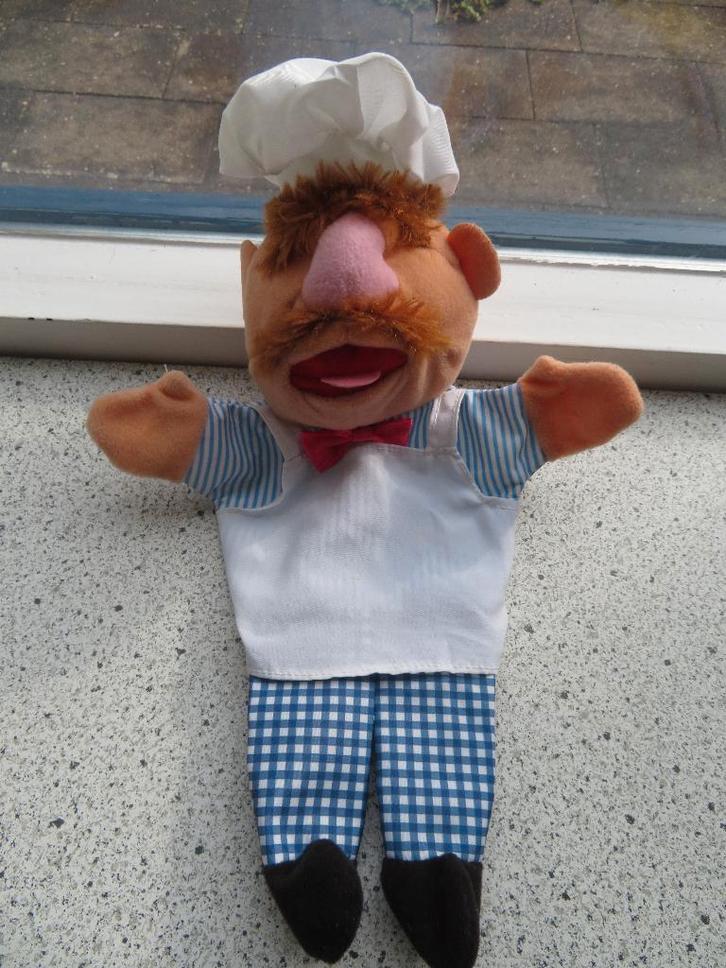 Handpop Kok Chef van The Muppets Albert Heijn AG Mega, Kinderen en Baby's, Speelgoed | Knuffels en Pluche, Zo goed als nieuw, Overige typen